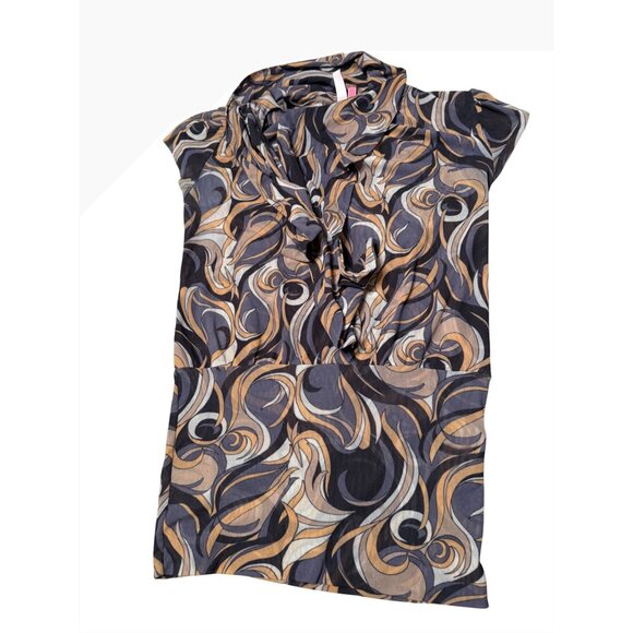 Y2k Sweet Pea Mesh top tunic Abstract Fairy Hippie Festival Empire Whimsigoth lg - Picture 8 of 12